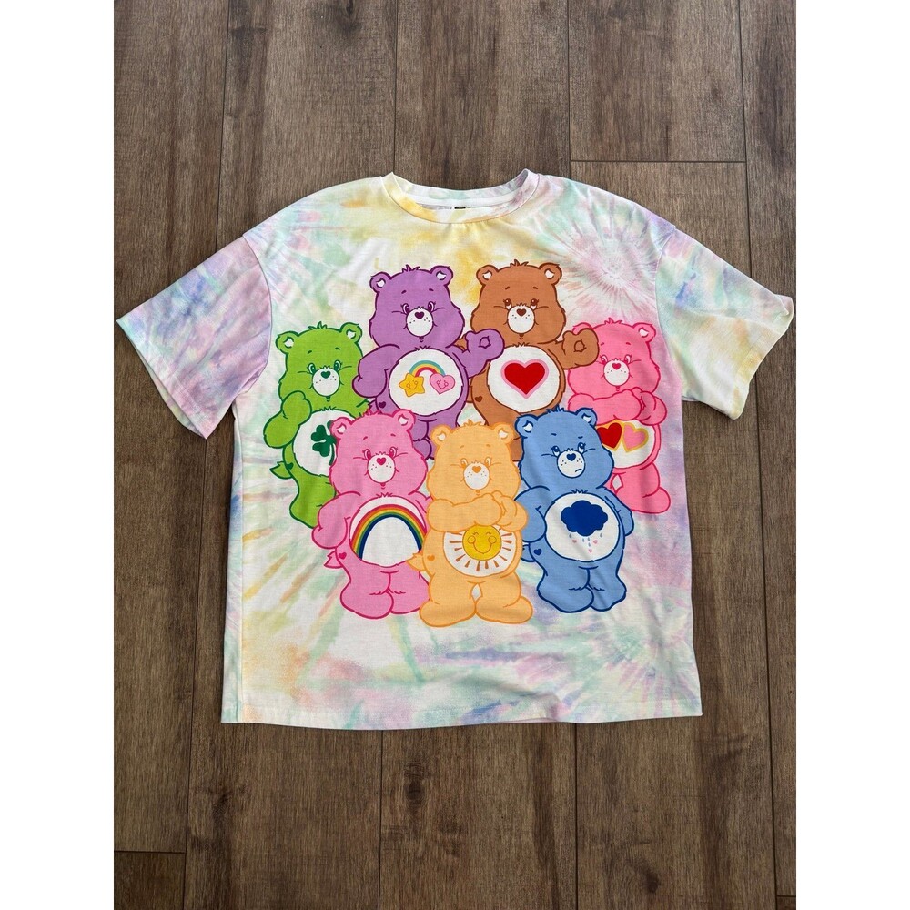 SHEIN x Care Bears Tie Dye Graphic T-Shirt Pastel Kawaii Kidcore Medium
